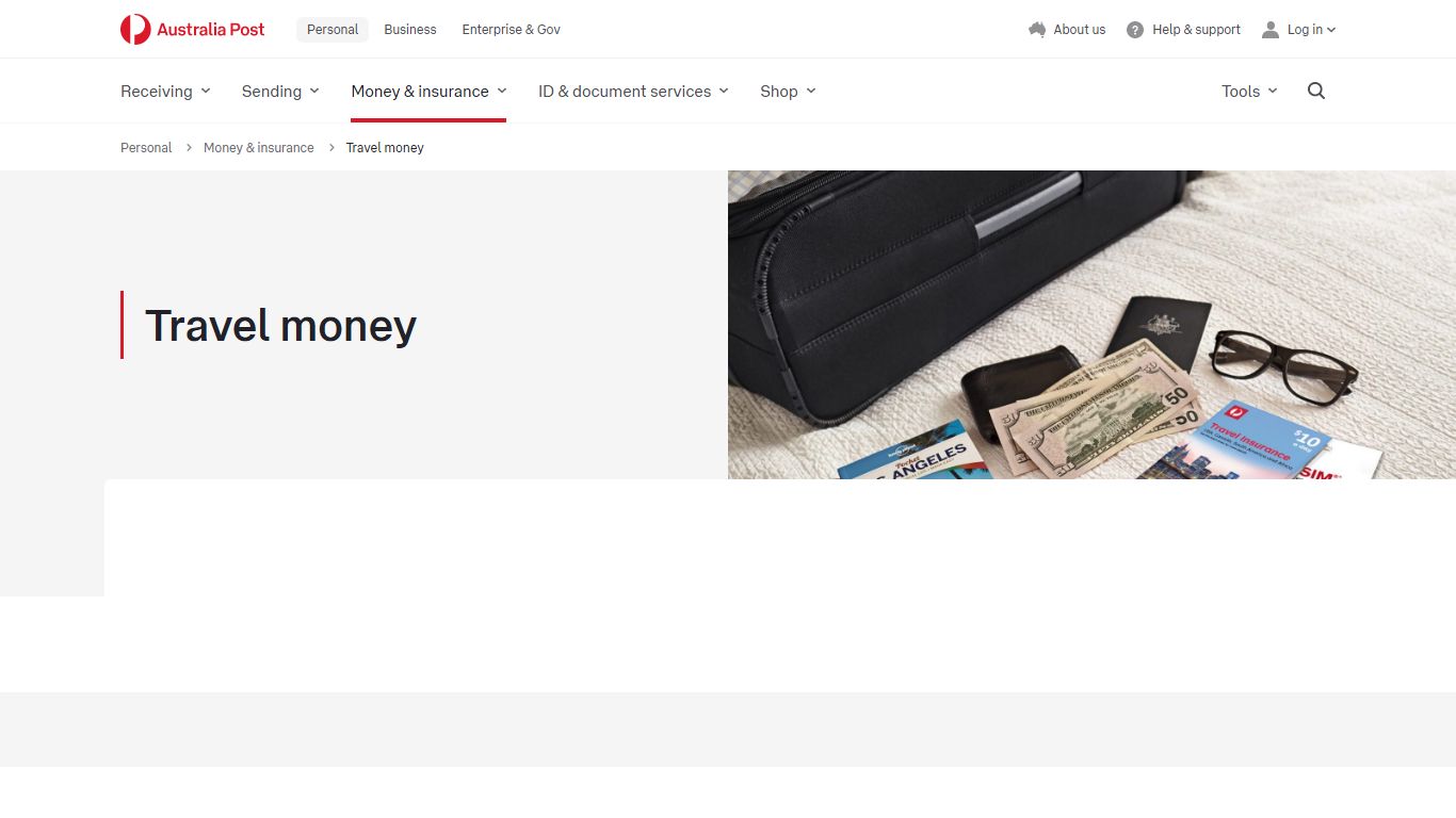 Organise travel money - Australia Post